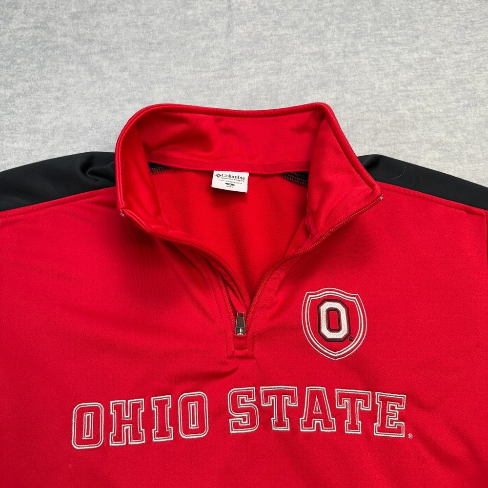 Ohio State Buckeyes Sweatshirt Mens XL Columbia Omni Shield 1/4 Fleece Sweater - Picture 9 of 12